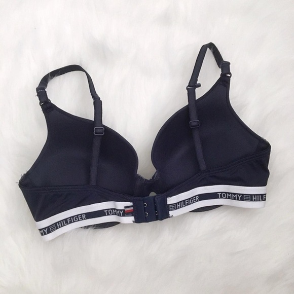 Tommy Hilfiger Navy Blue Classic Tee Push-Up Bra - Picture 2 of 4